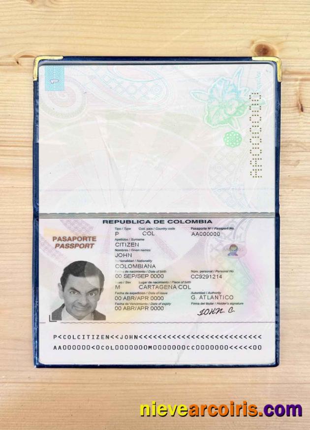 Colombia passport (2018-2018) photolook